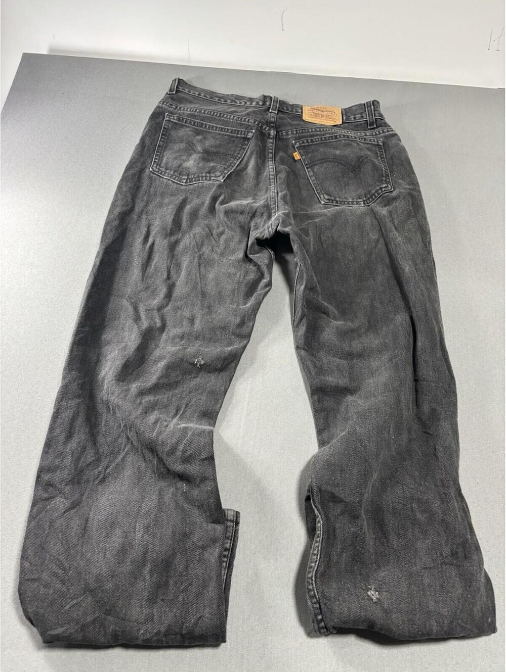 Vintage Levi's Jeans Men's 42 Black Straight Orange Tab